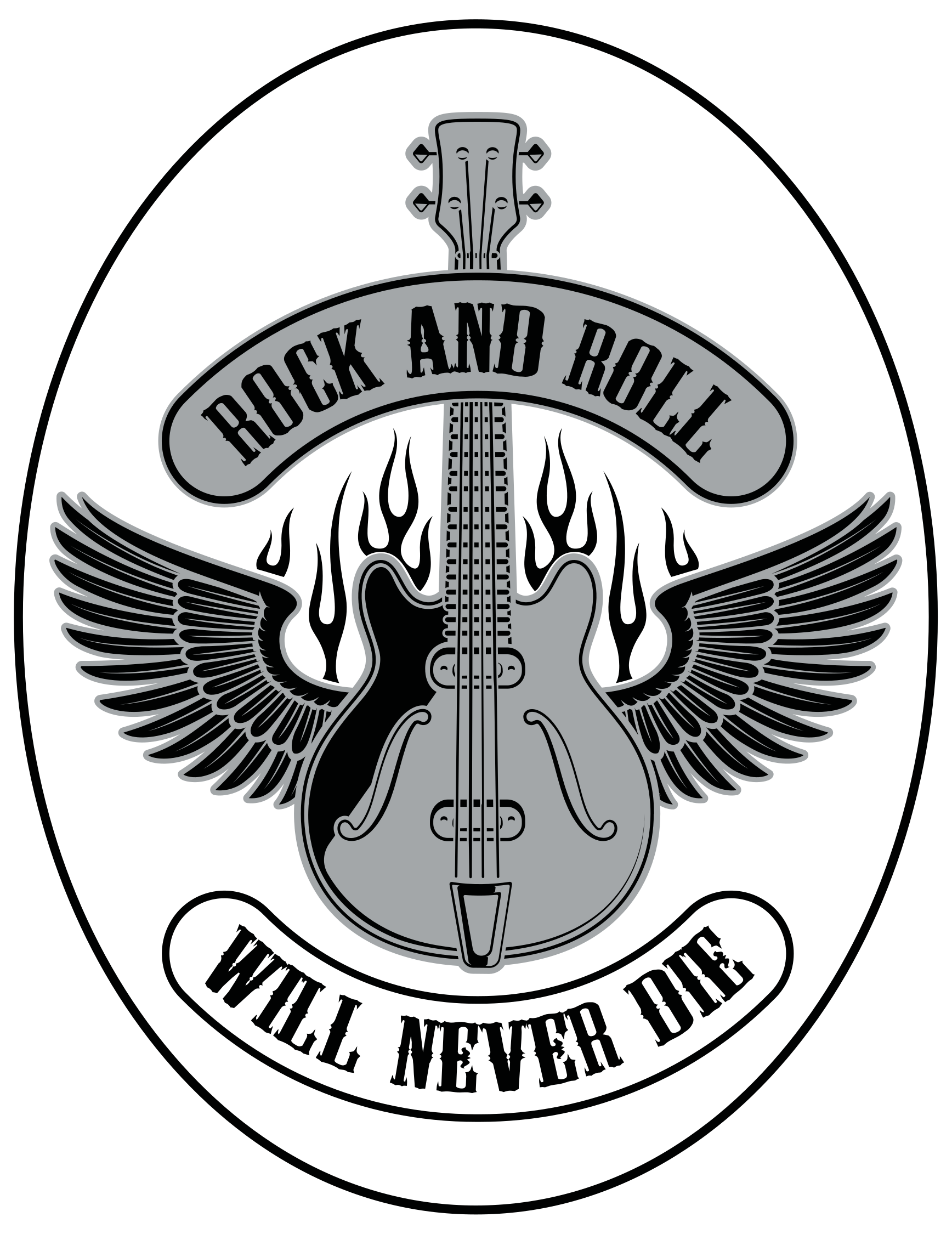 Rock and roll will never die custom floor mat - TenStickers