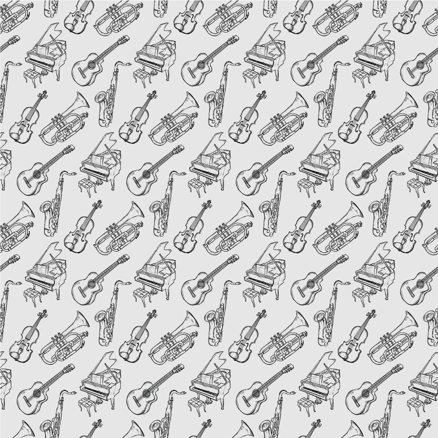 Texture rug musical instruments collection - TenStickers