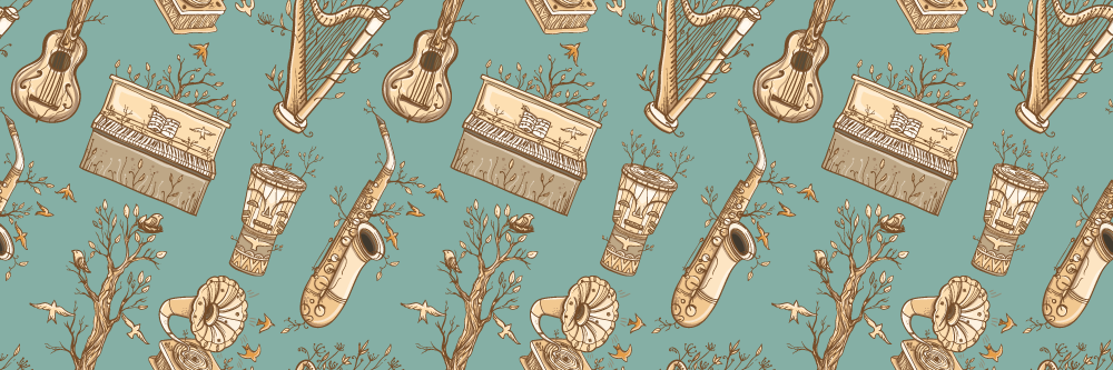 Musical Instruments Idea kids rug - TenStickers