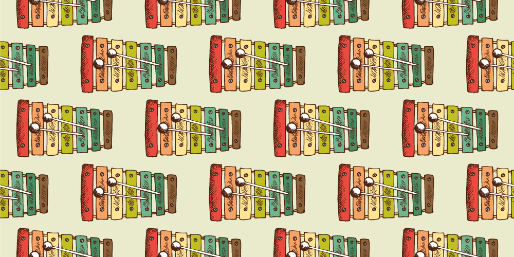 Colorful Xylophone Pattern teenage bedroom rug - TenStickers