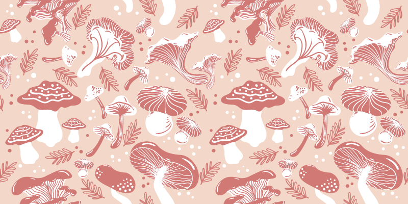 Mushroom Fantasy nature rug - TenStickers