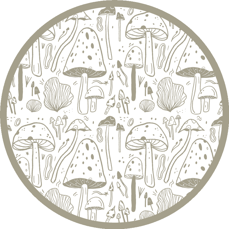 Nature rug with fungal design - TenStickers