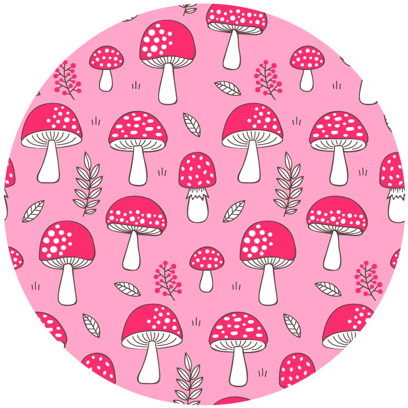Charming Mushroom Illustration kitchen mat - TenStickers