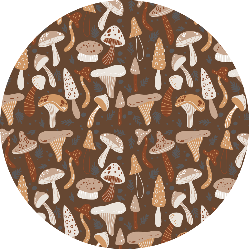 Fungi Collection circular rug - TenStickers