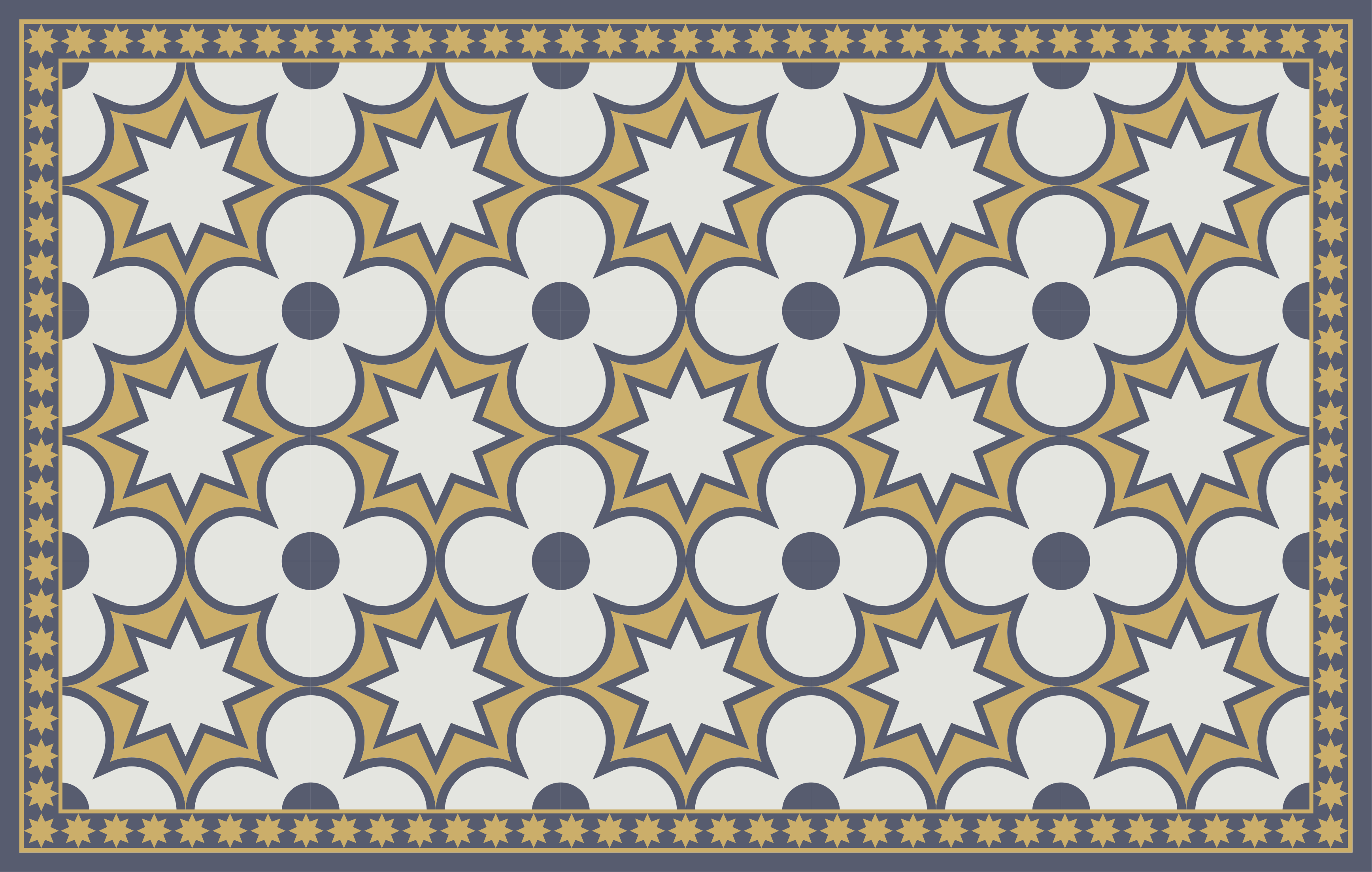 Star Mosaic Arrangement tile carpet - TenStickers