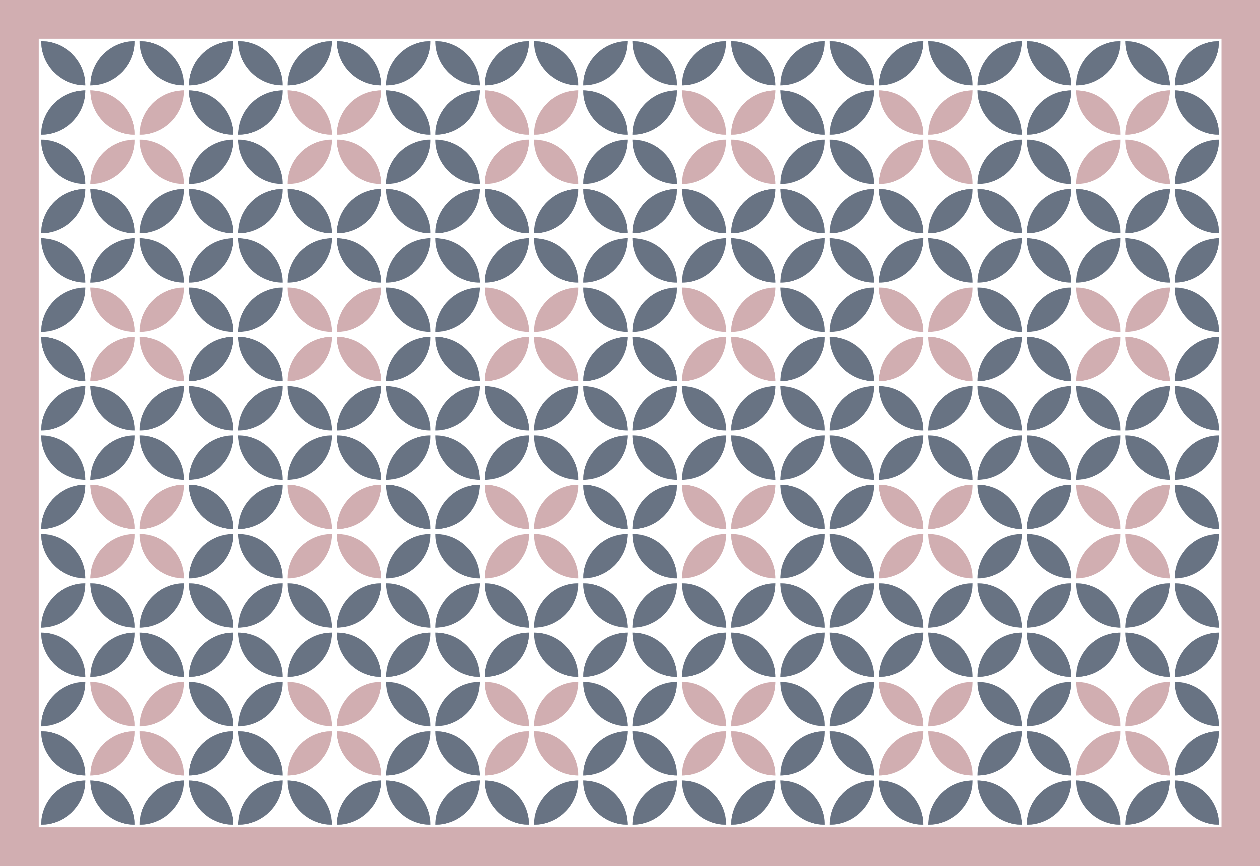 Pastel colors geometric circles tile carpet - TenStickers