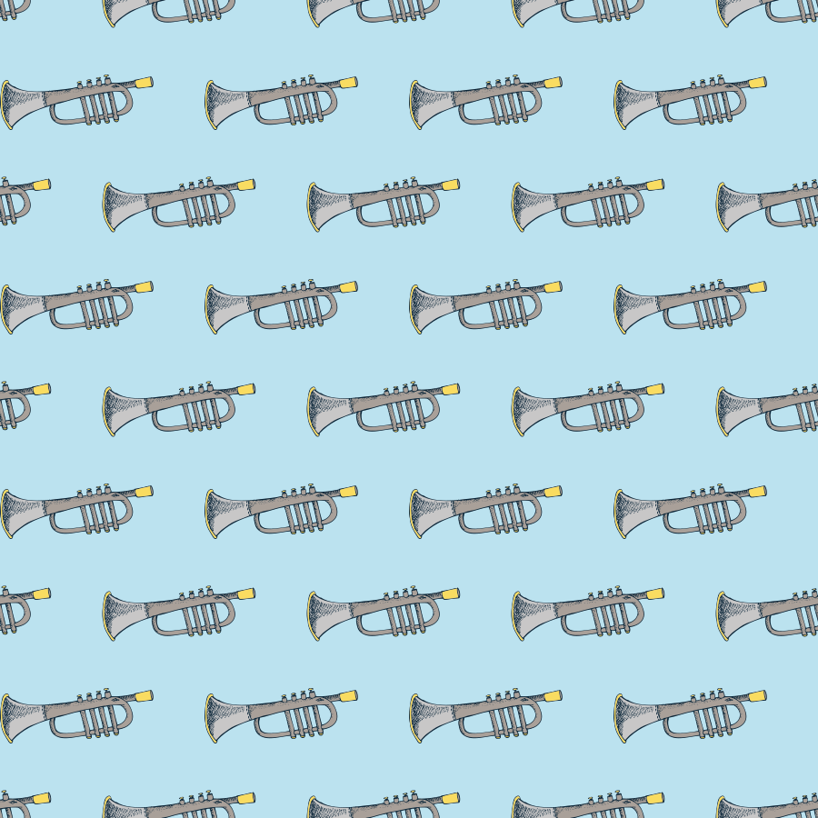 Kids rug with trumpet design - TenStickers