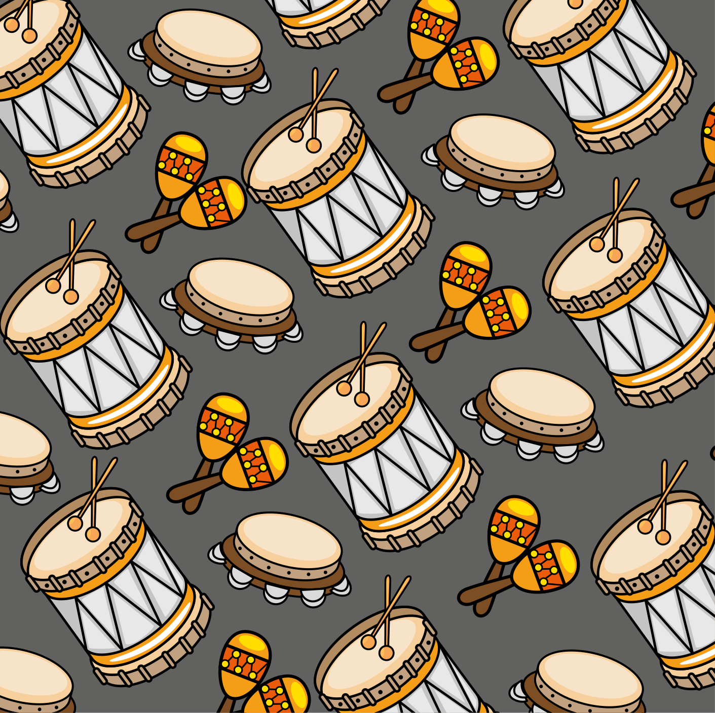 Instrument pattern game rug - TenStickers