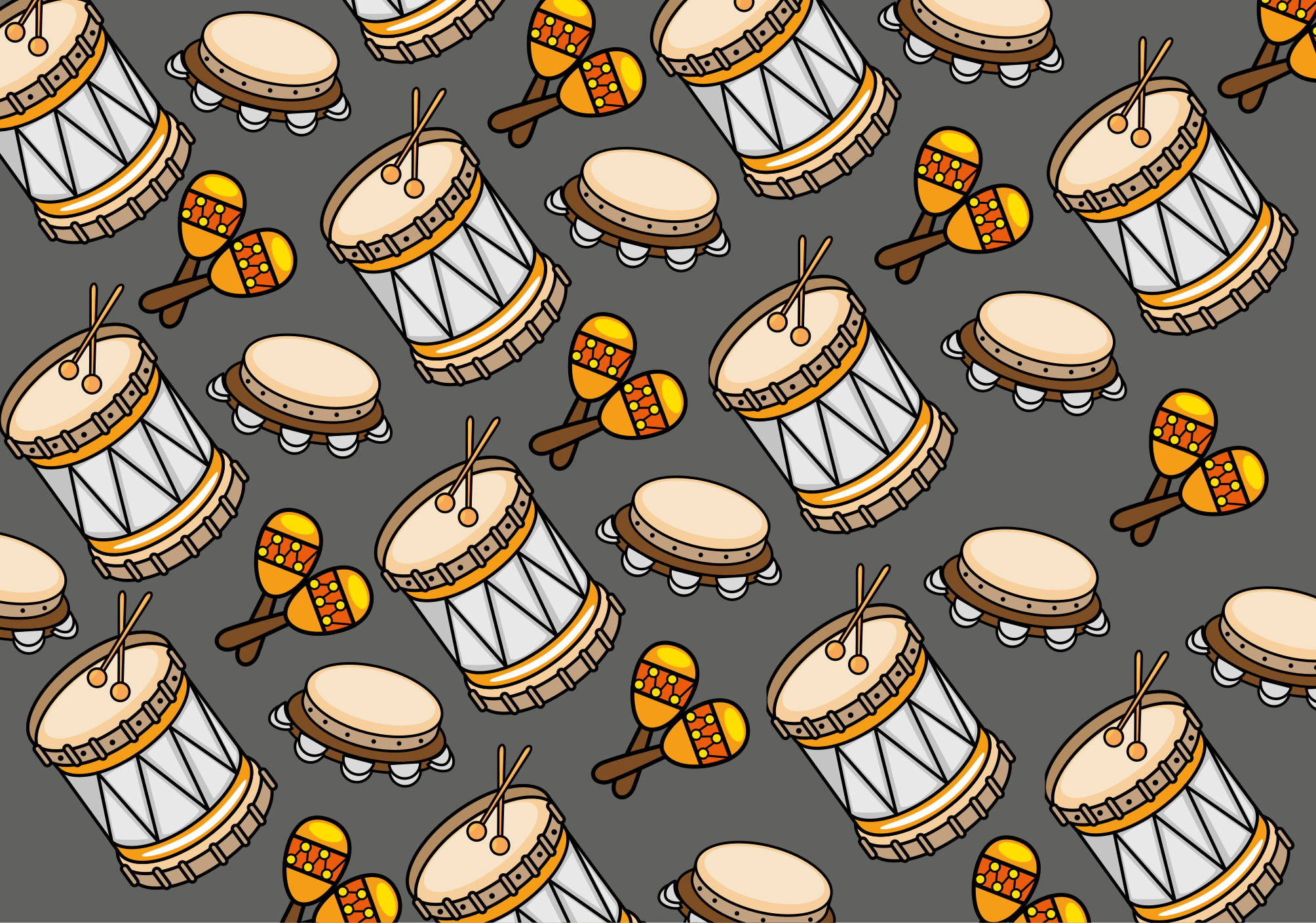 Kids rug musical instruments collection - TenStickers