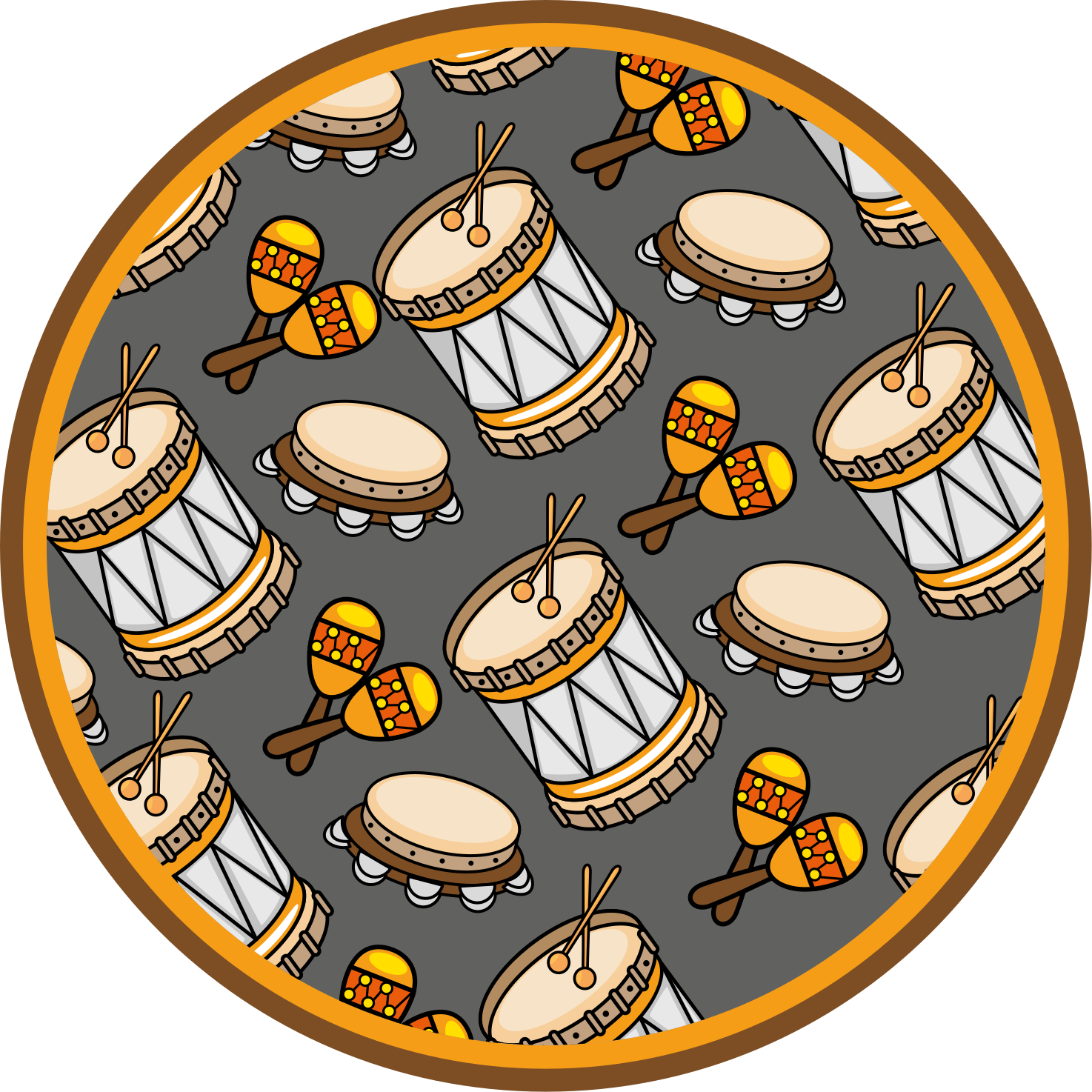 Drum Pattern Play kids rug - TenStickers