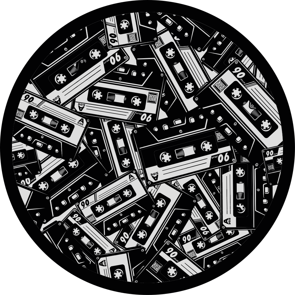 Kids rug retro cassette tape design - TenStickers