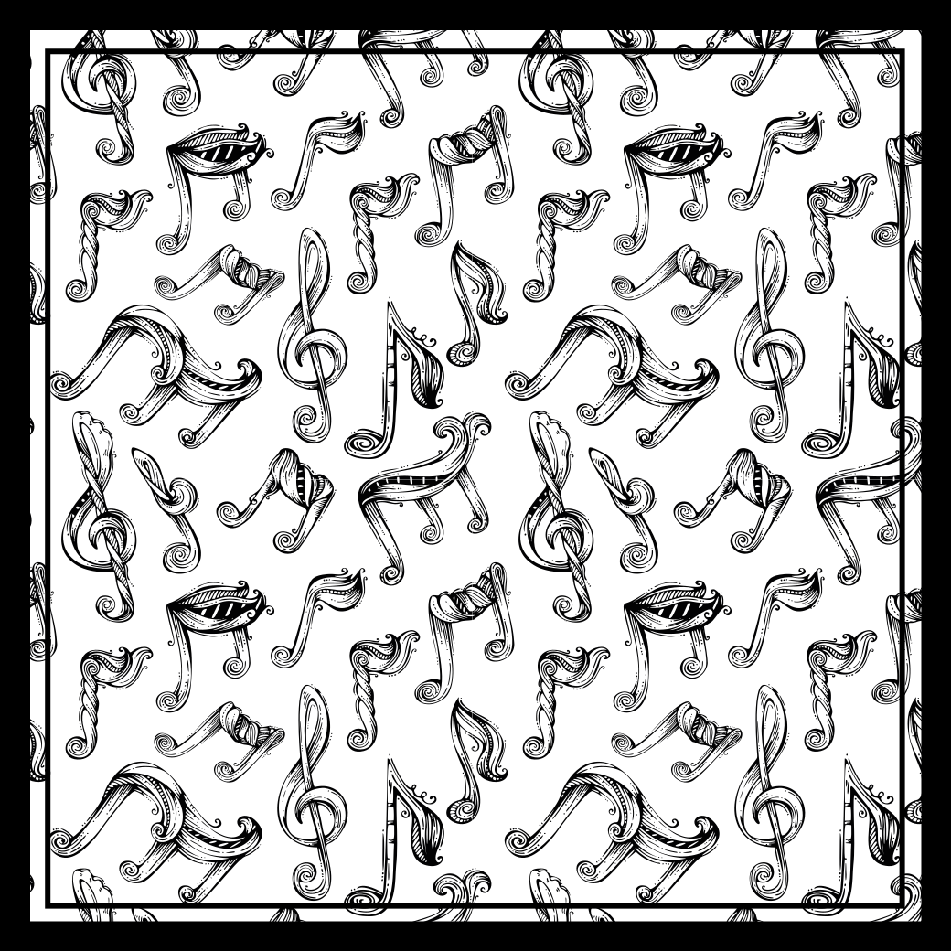 Musical Notes Concept teenage bedroom rug - TenStickers