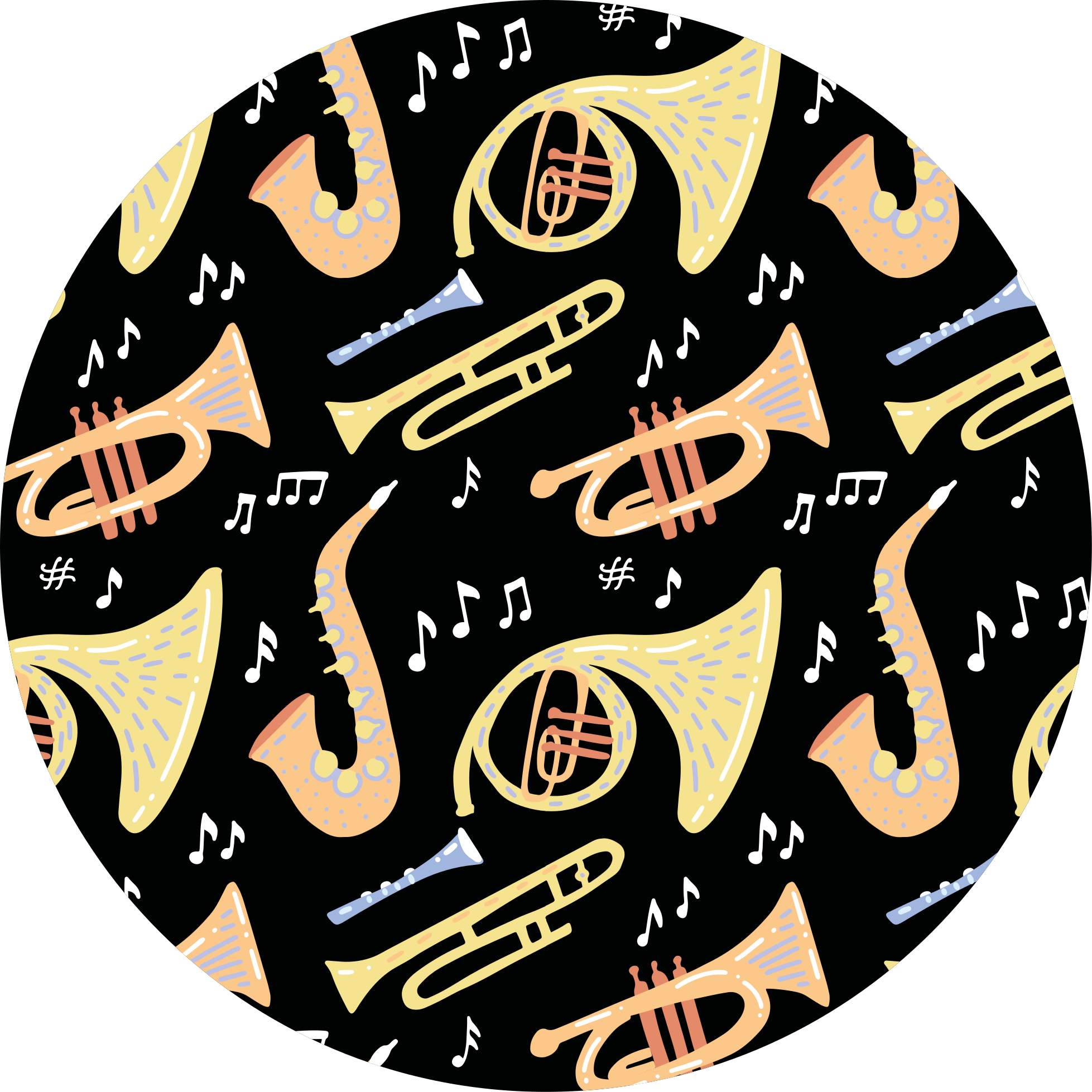 Musical Instrument Idea kids rug - TenStickers
