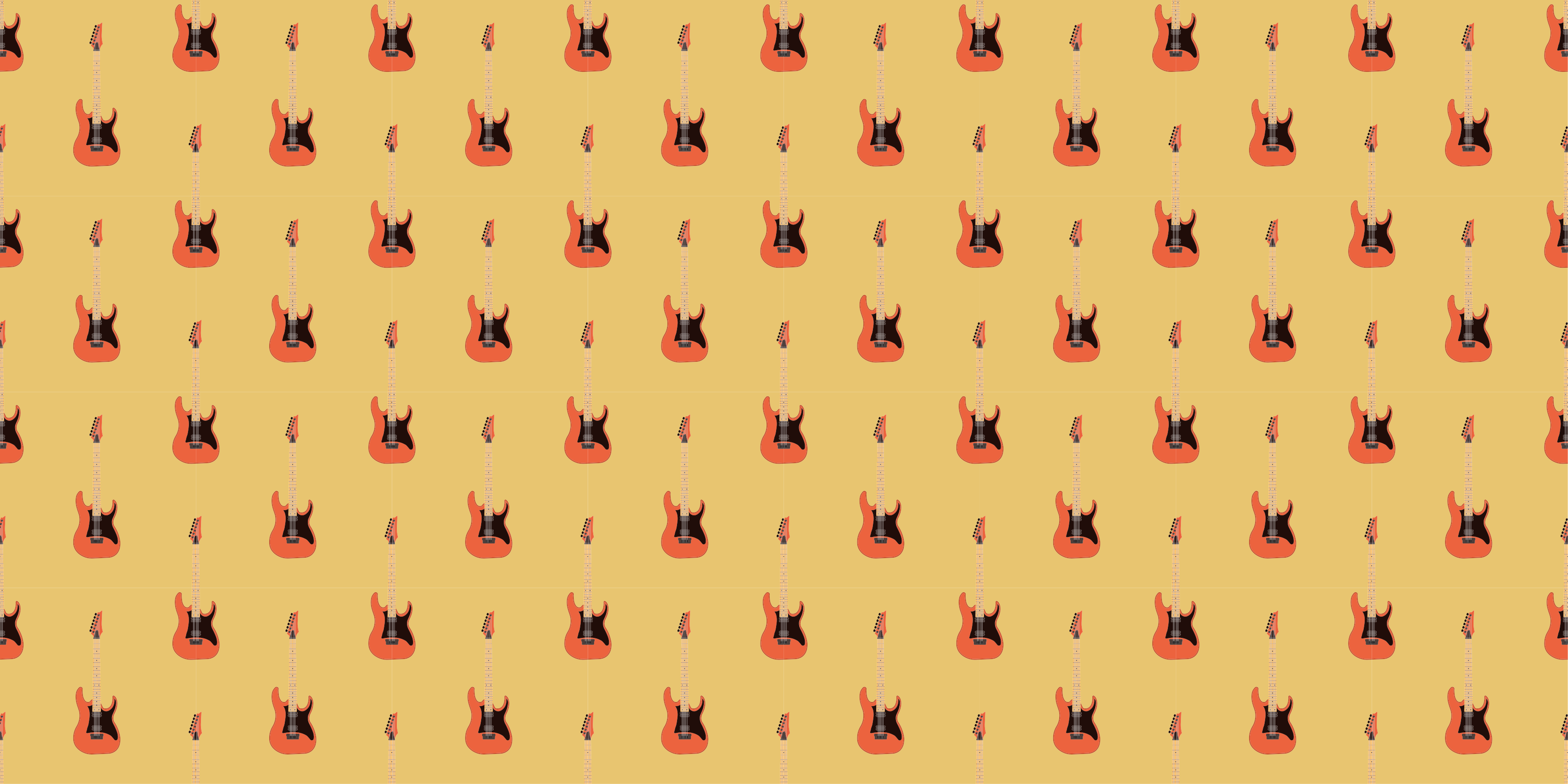Rocking Guitar Pattern teenage bedroom rug - TenStickers