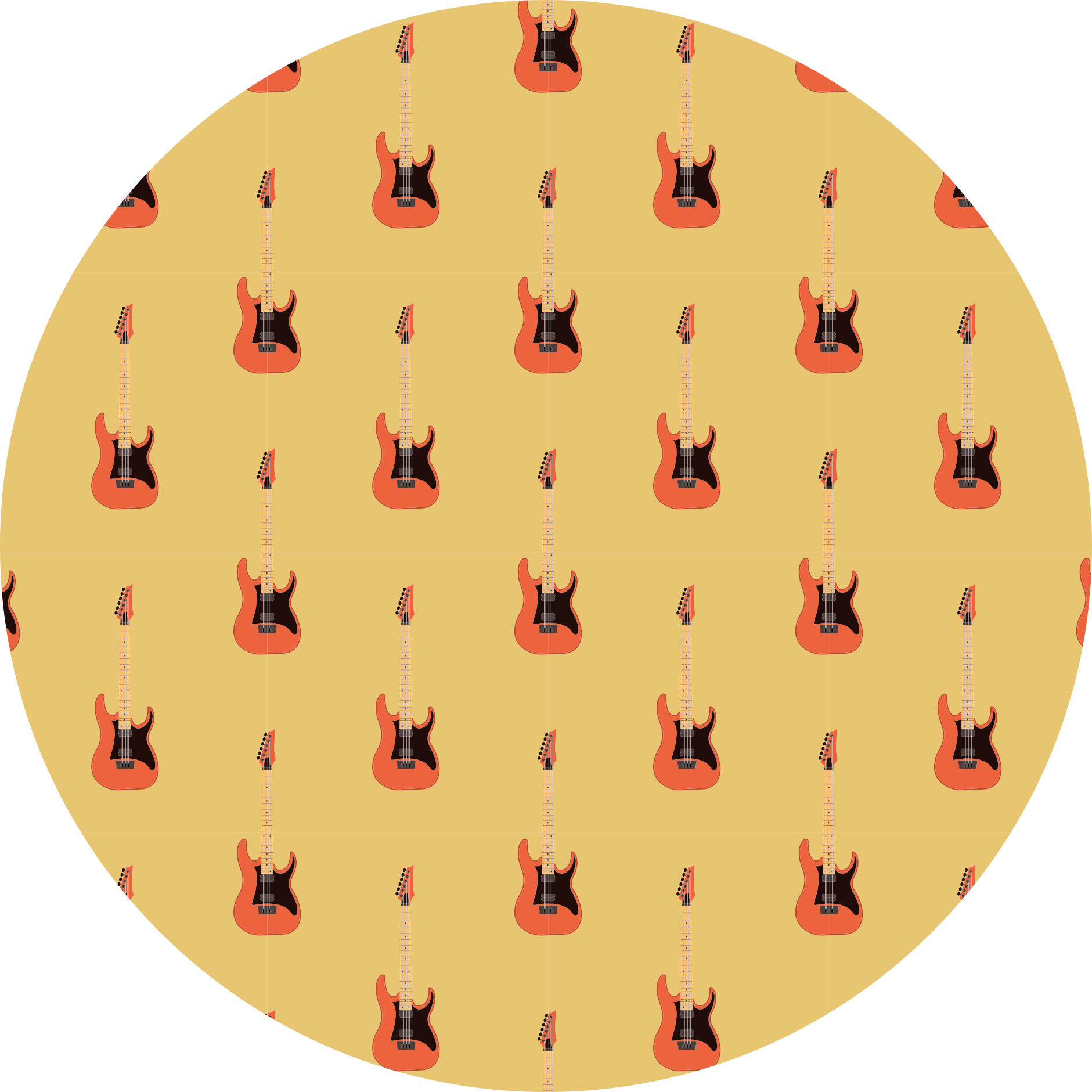 Kids rug with guitar design - TenStickers