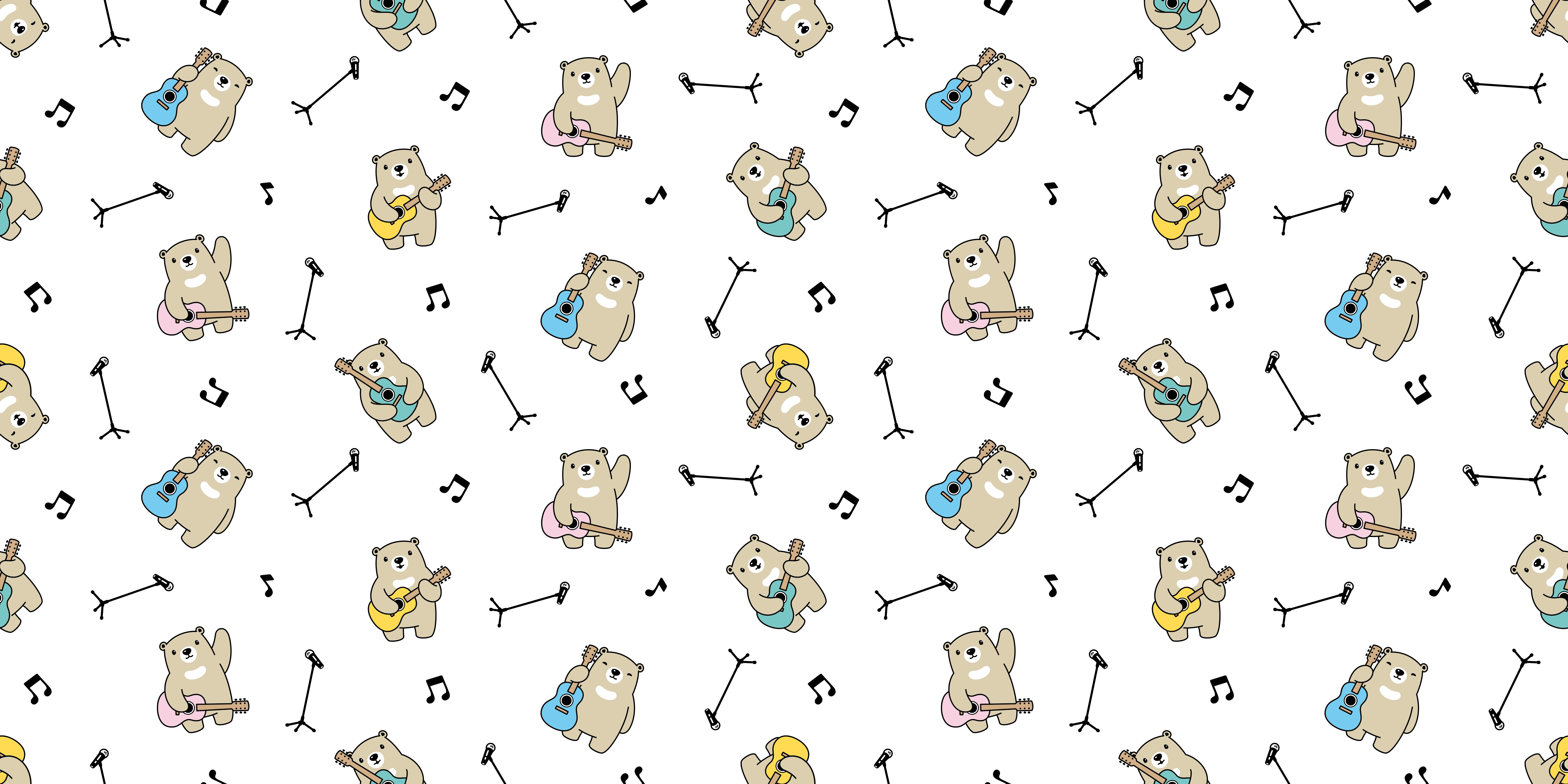 Musical Bears Theme nursery rug - TenStickers