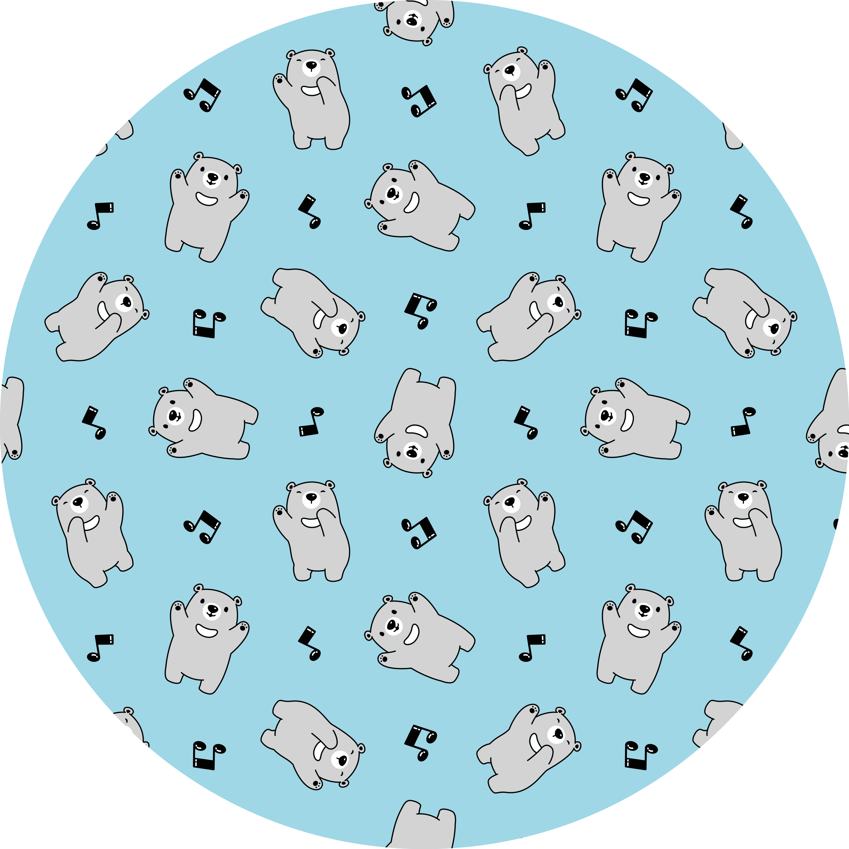 Cheerful Bear Characters nursery rug - TenStickers