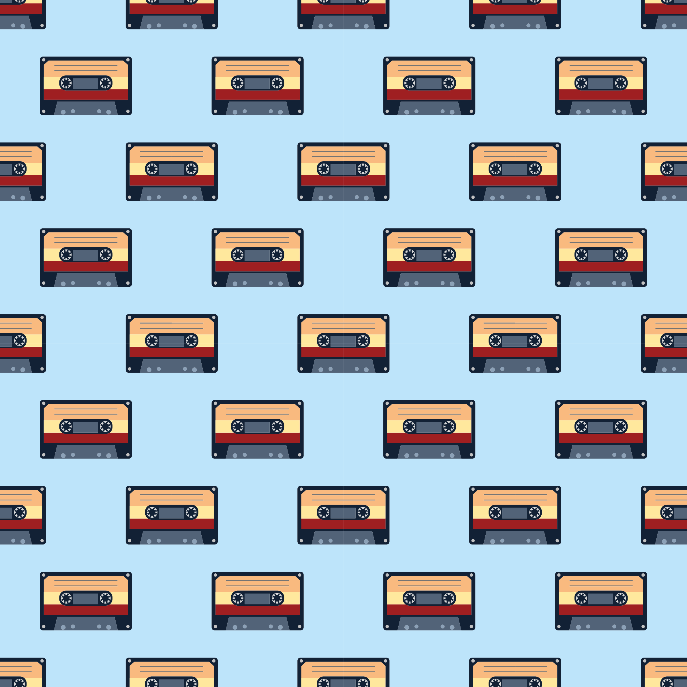 Kids rug vintage cassette design - TenStickers