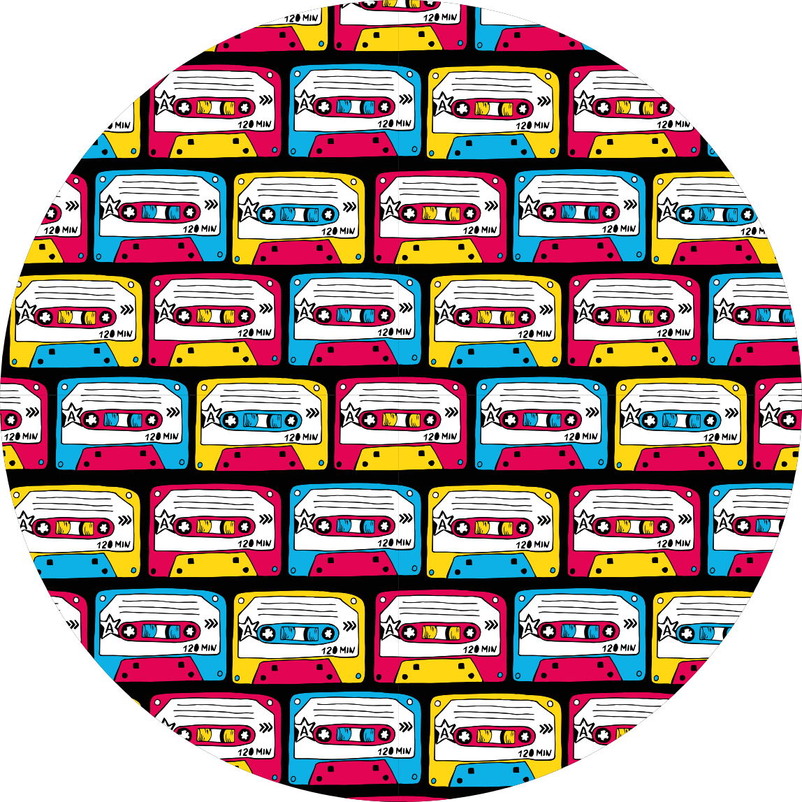 Vintage rug lively cassette tapes - TenStickers