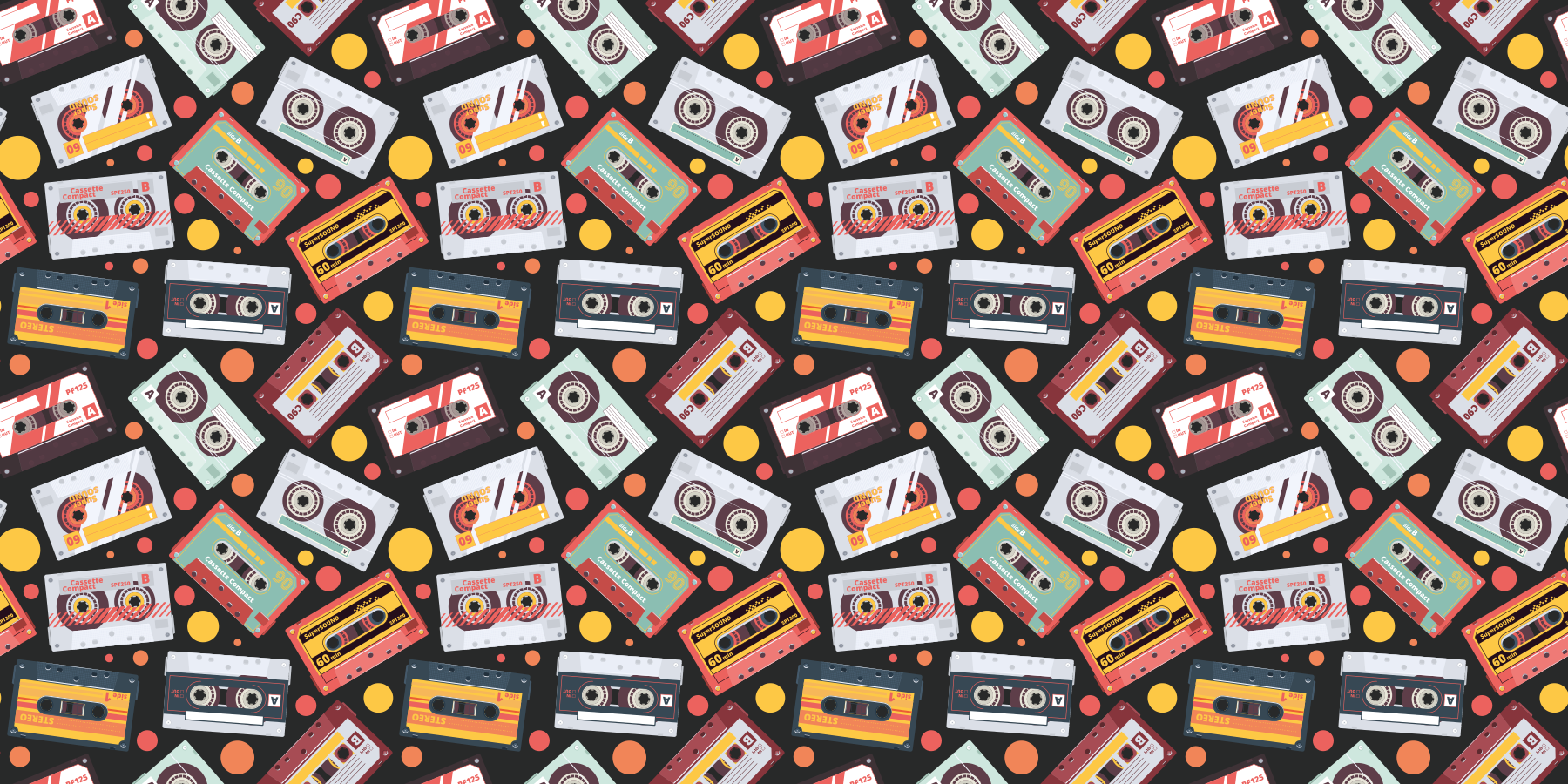 Kids rug vintage audio cassettes design - TenStickers