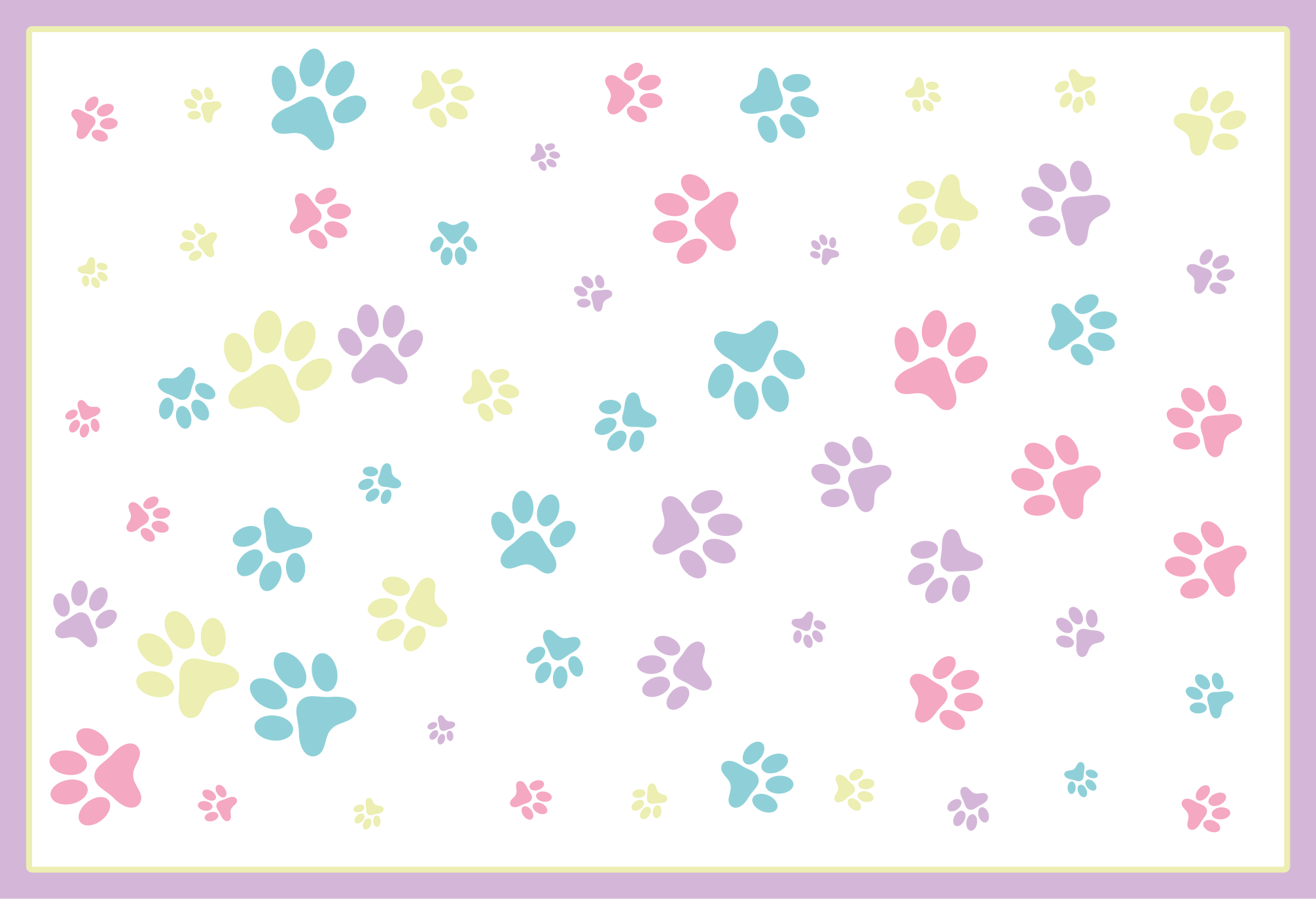 Fantastic colorful dog paws animal rug - TenStickers