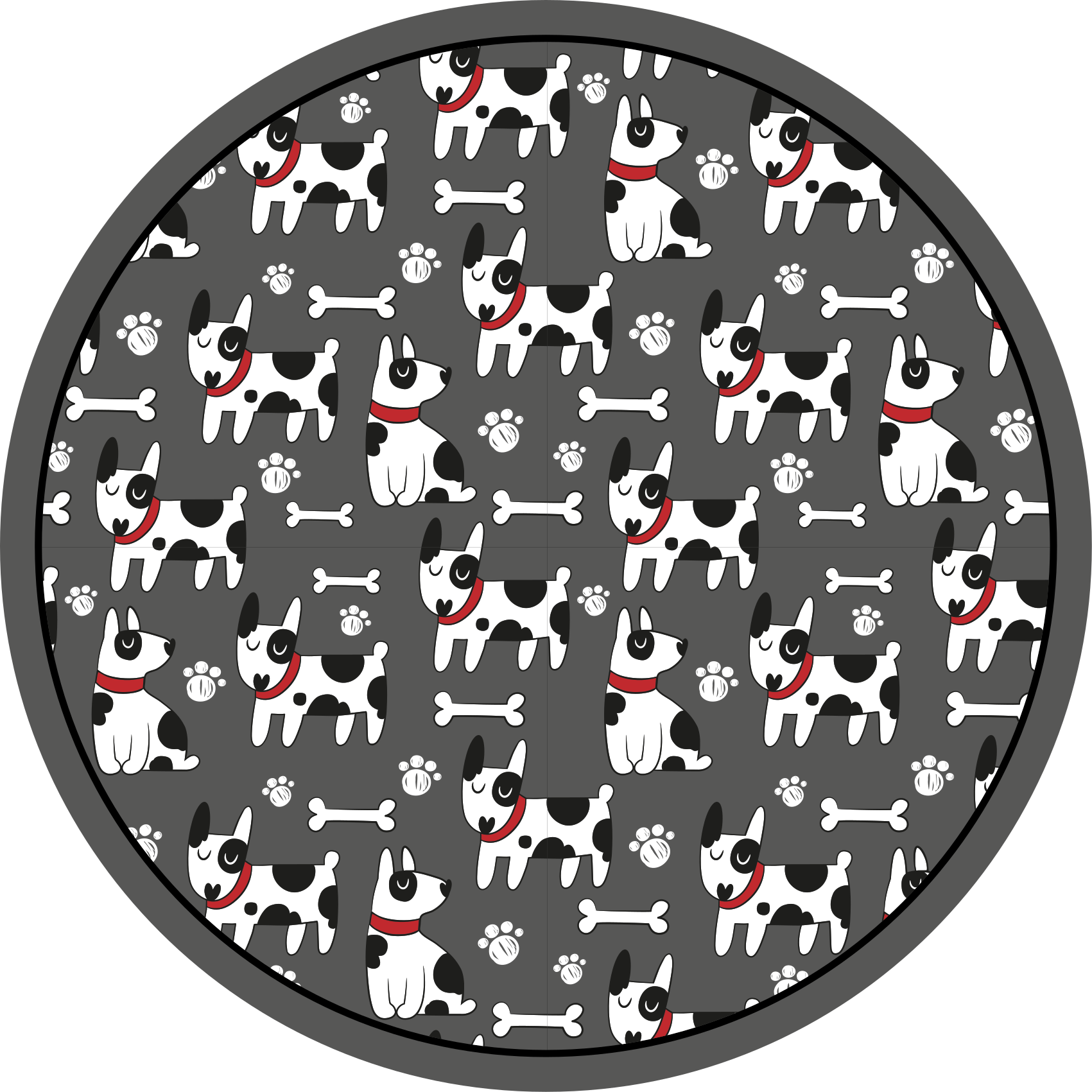 Playful Dog Patterns kids rug - TenStickers