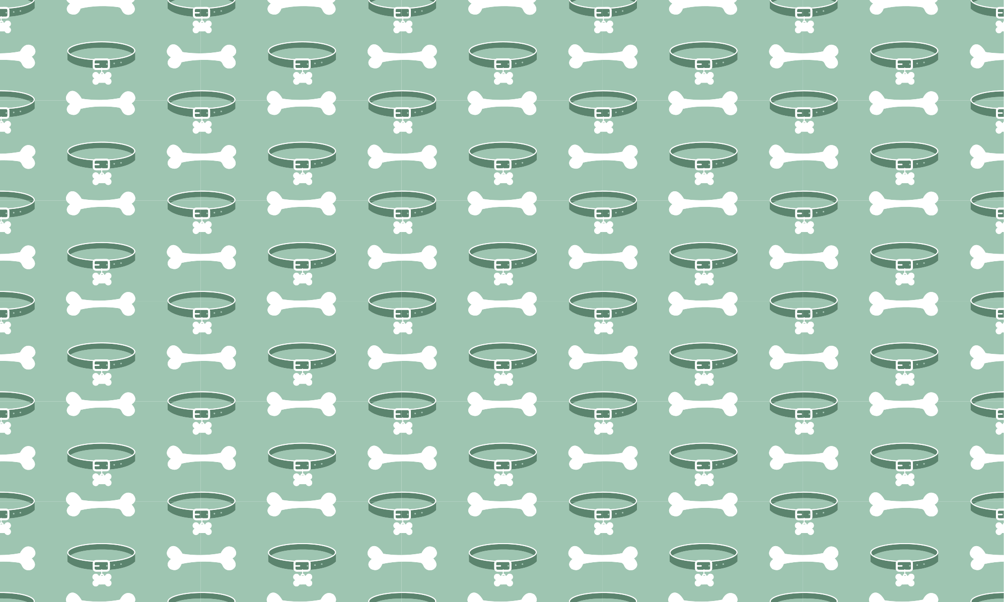 Dog Bones Pattern animal mat - TenStickers