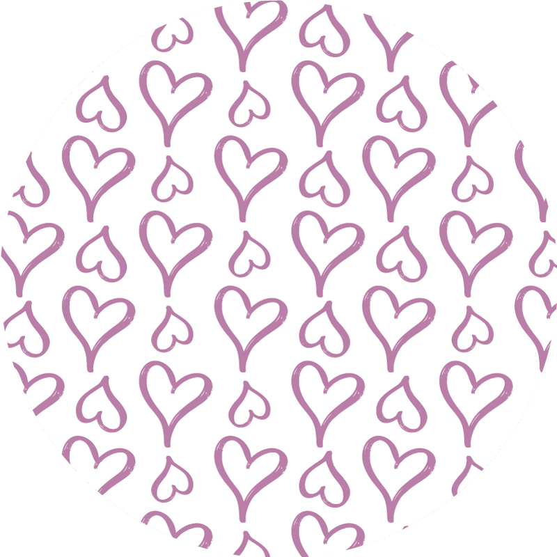 Pink heart pattern texture rug - TenStickers