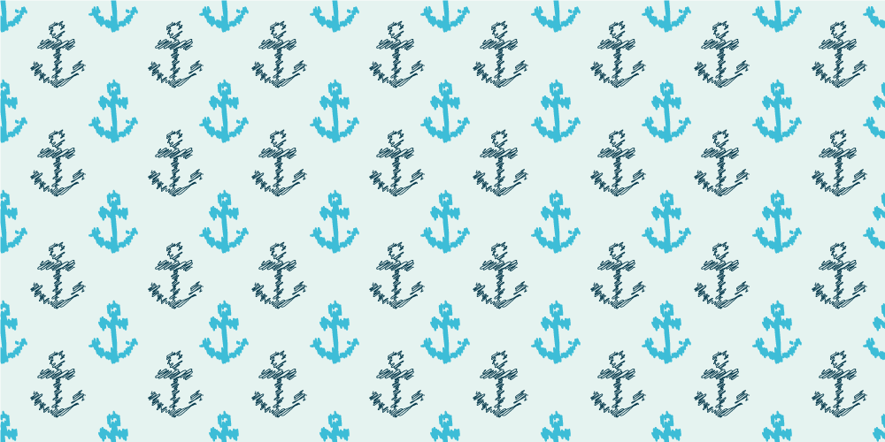 Anchor Pattern bathroom mat - TenStickers