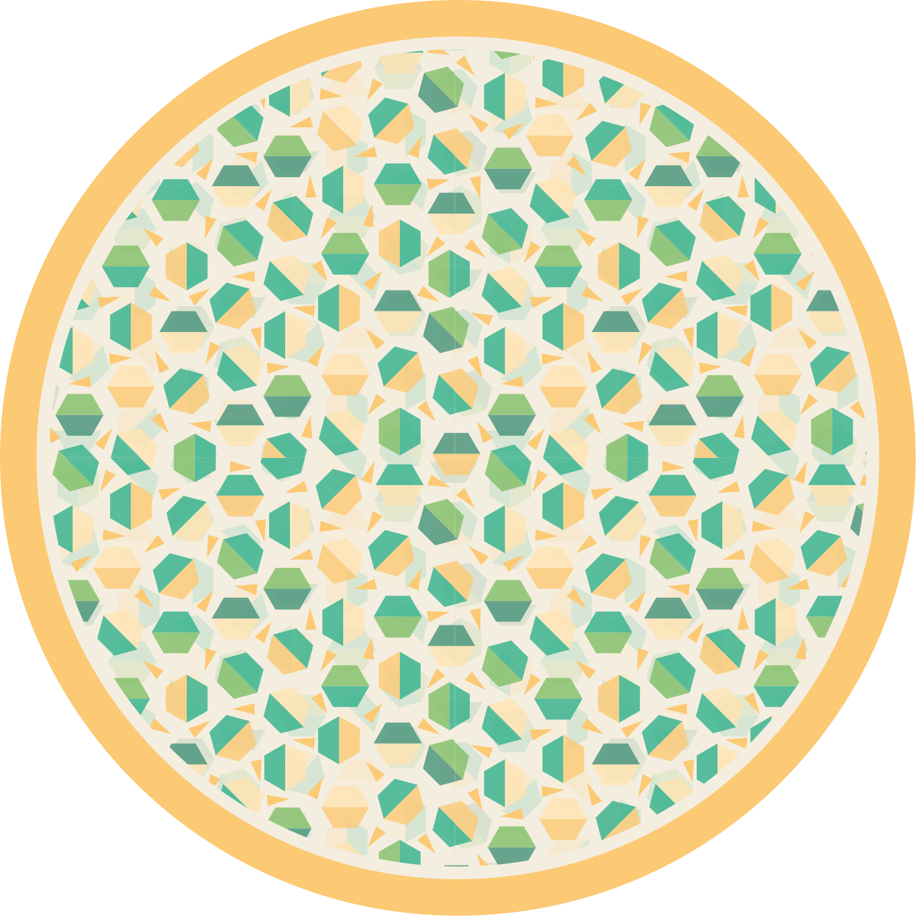 Geometric rug hexagonal design - TenStickers