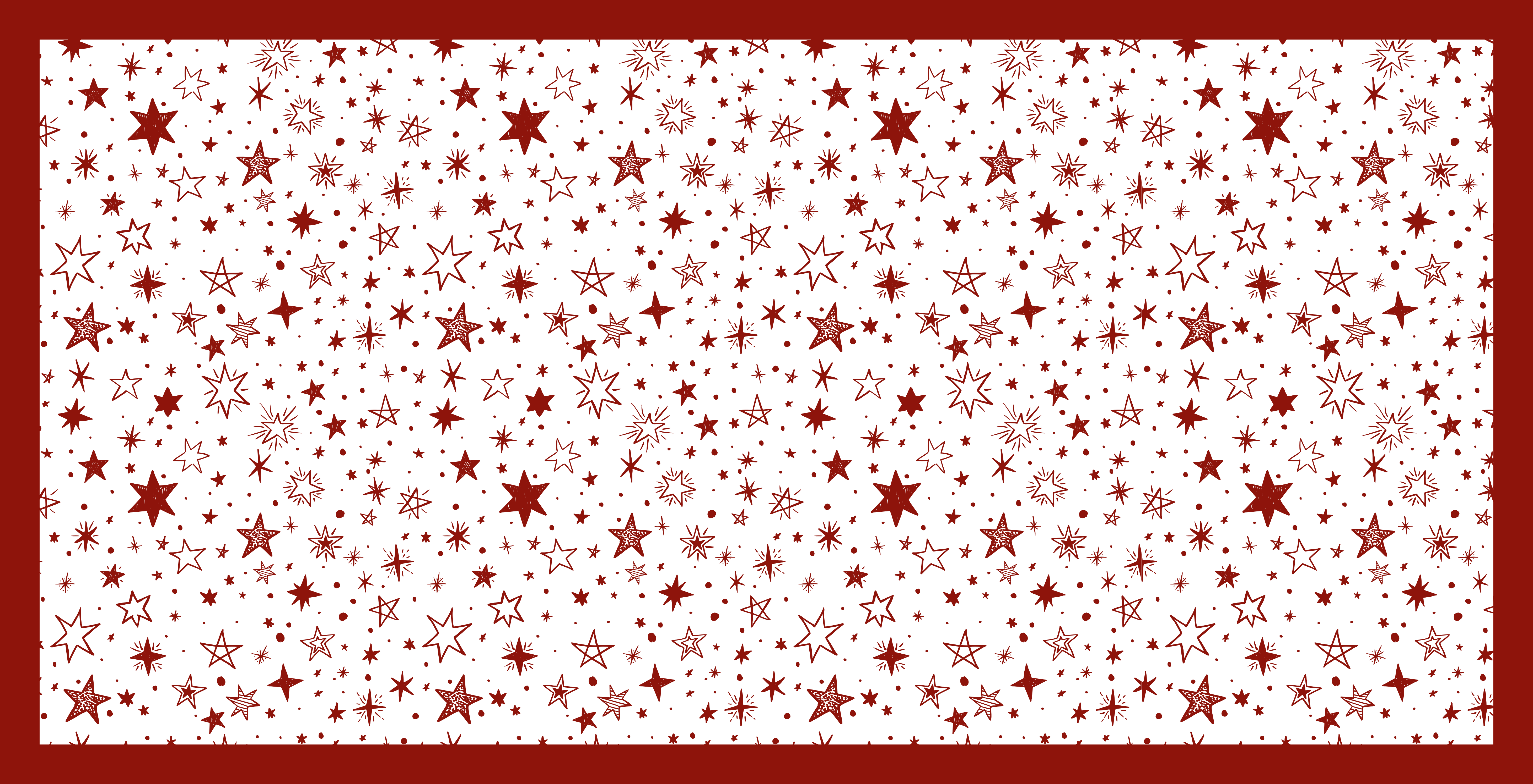 Red starry night star rug - TenStickers