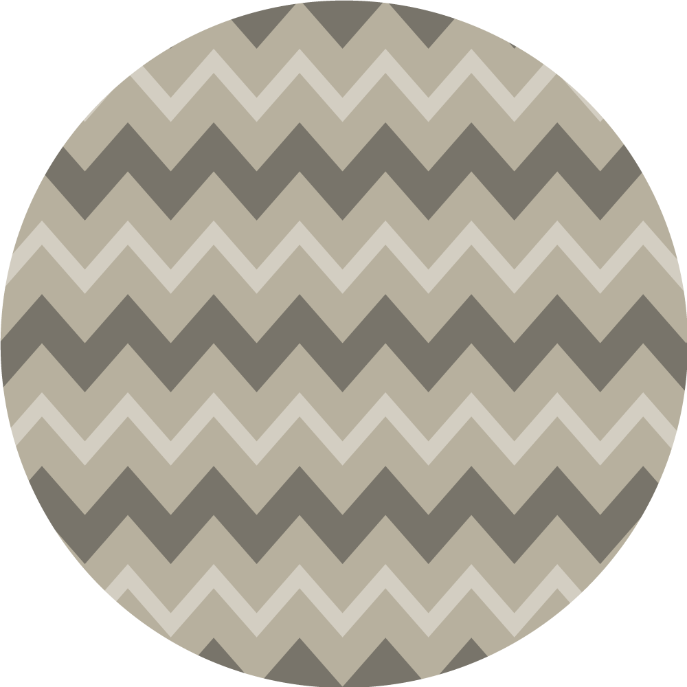 Circular beige pattern bathroom mat - TenStickers