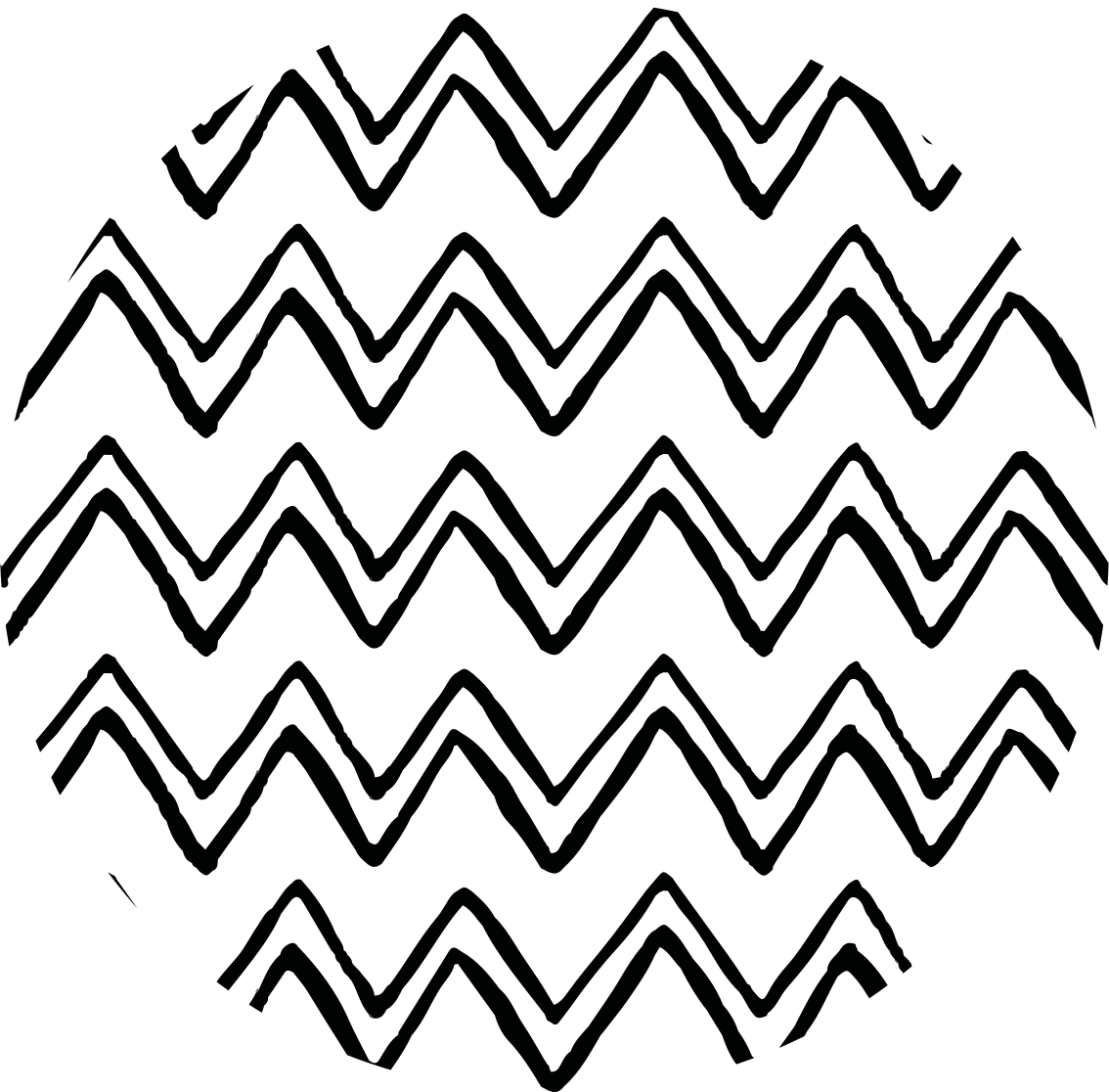 Wavy Stripe Pattern stripes rug - TenStickers