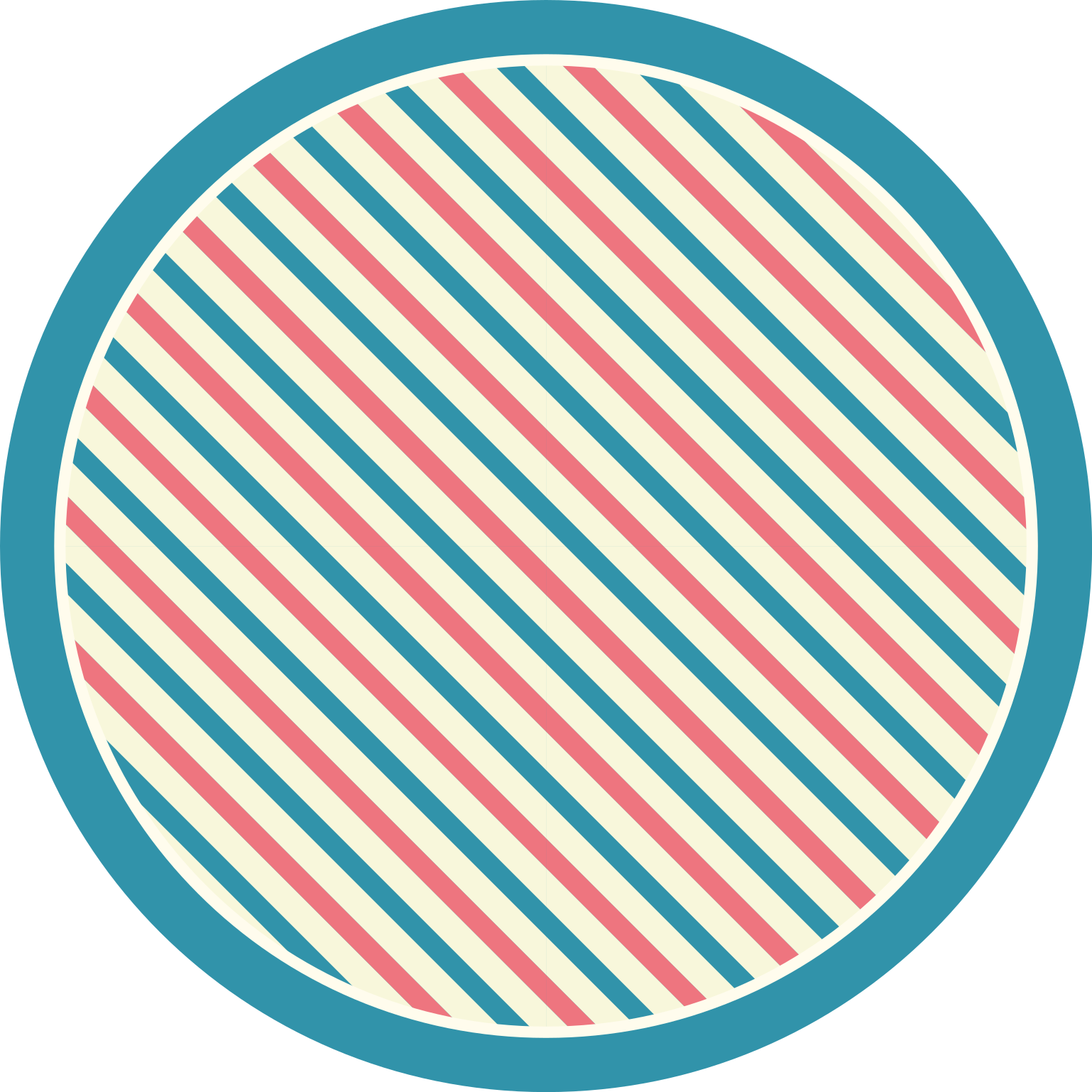 Colorful Striped Circular stripes rug - TenStickers