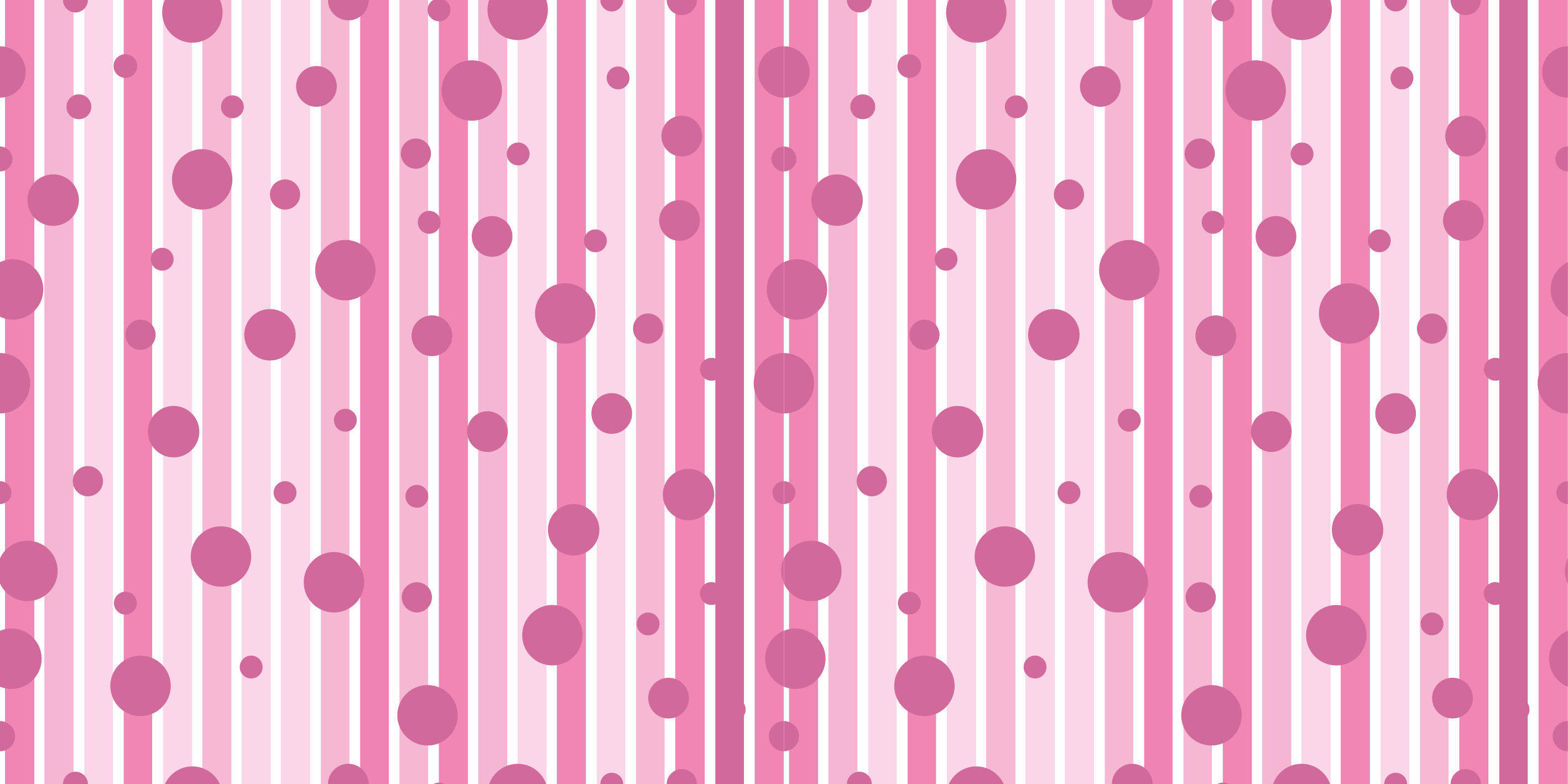 Pink Striped Dots stripes rug - TenStickers