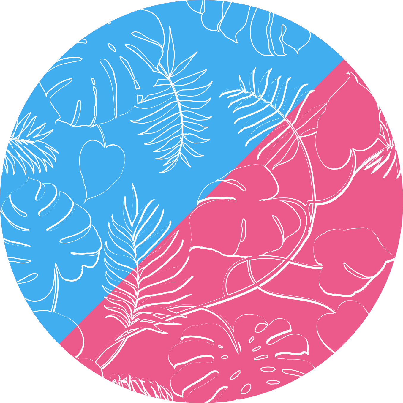 Nature rug in leafy tropics design - TenStickers