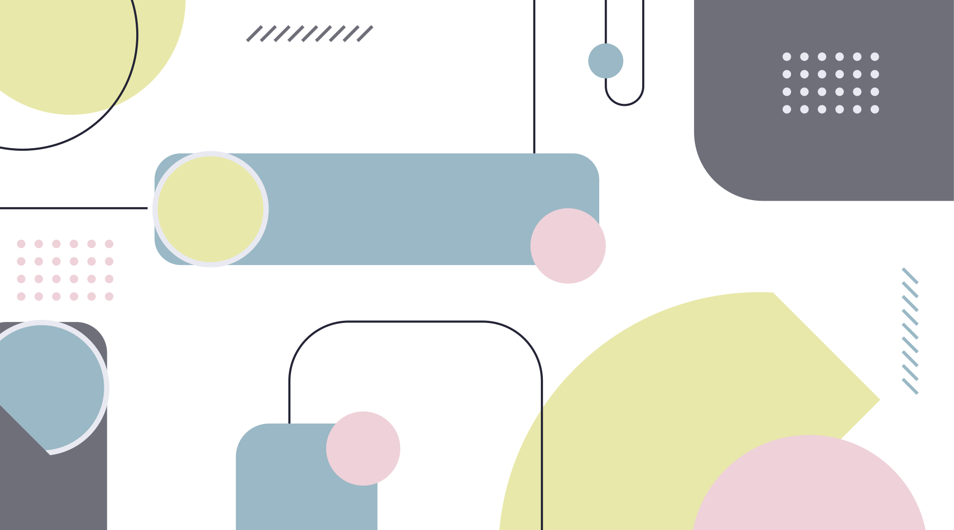 Geometric rug in soft pastel shapes - TenStickers