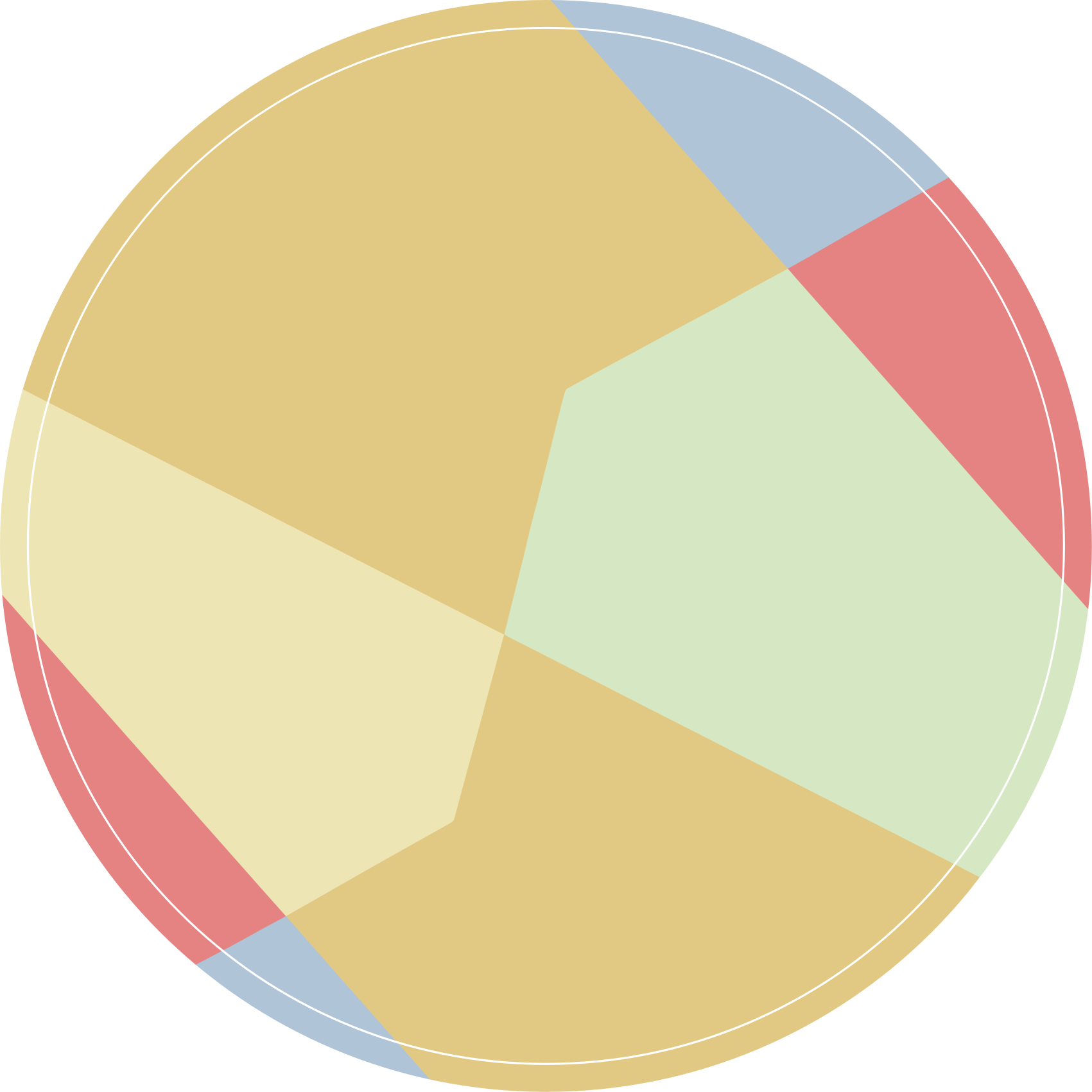 Geometric rug in angular color blocks - TenStickers