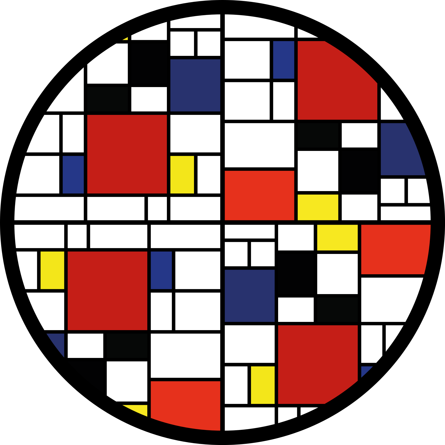 Modern rug in color block design - TenStickers
