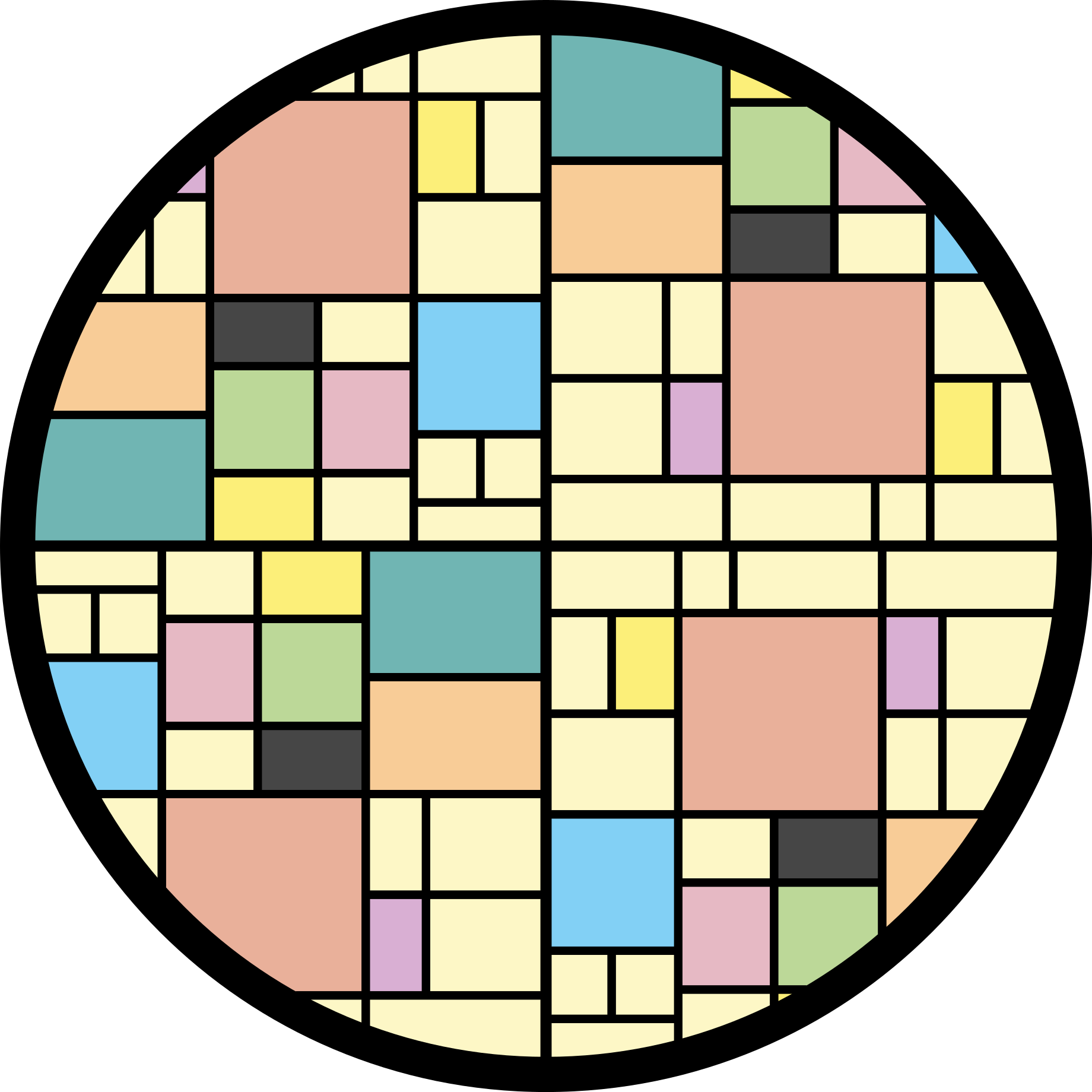 Geometric rug colorful block design - TenStickers