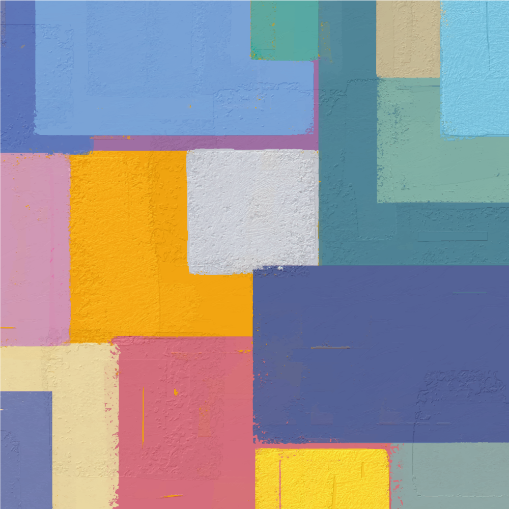 Geometric rug vibrant abstract cubes - TenStickers
