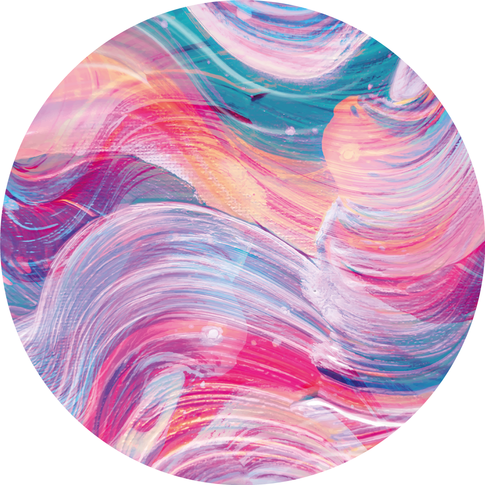 Colorful Swirling Waves minimalistic rug - TenStickers