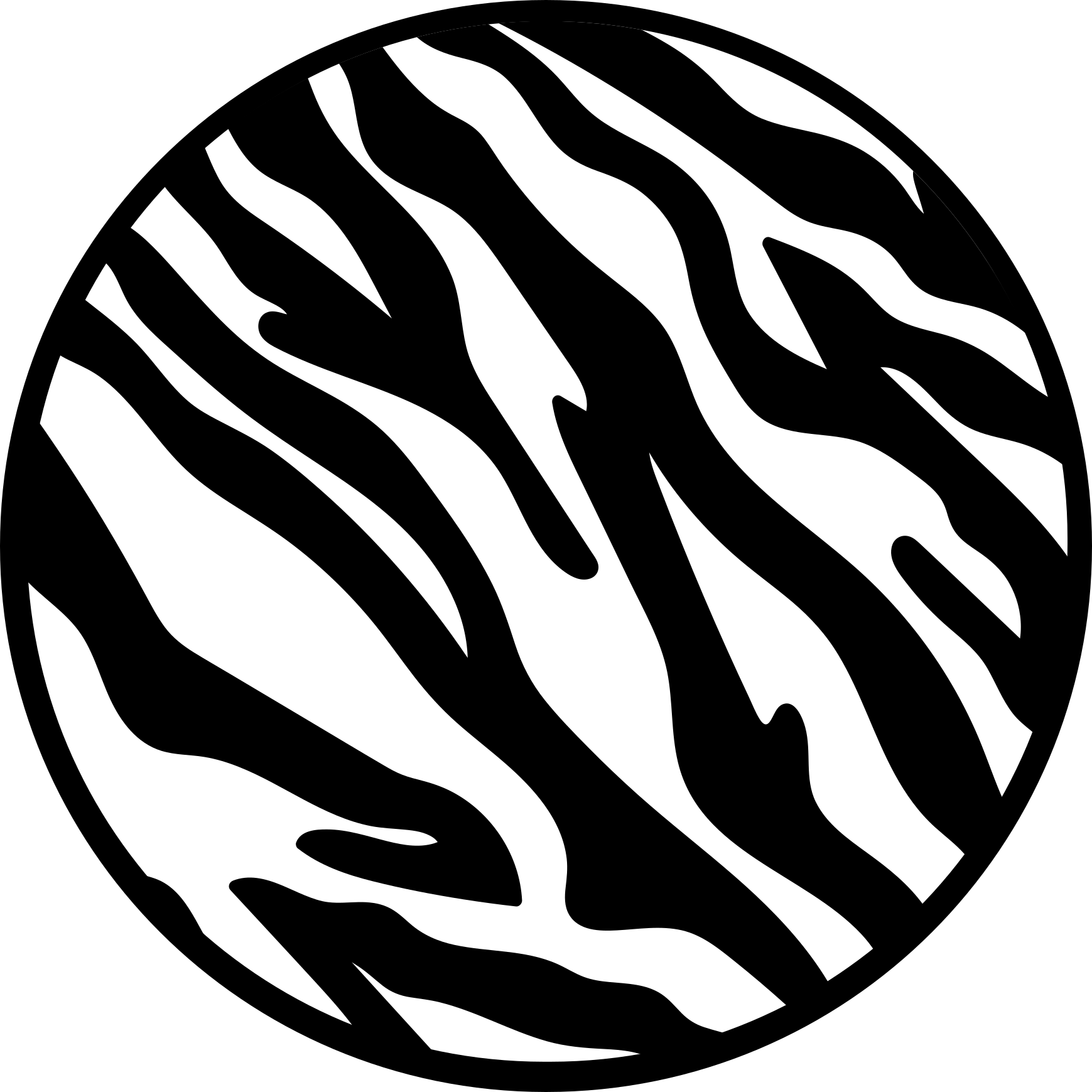 Animal print rug in zebra striped pattern - TenStickers