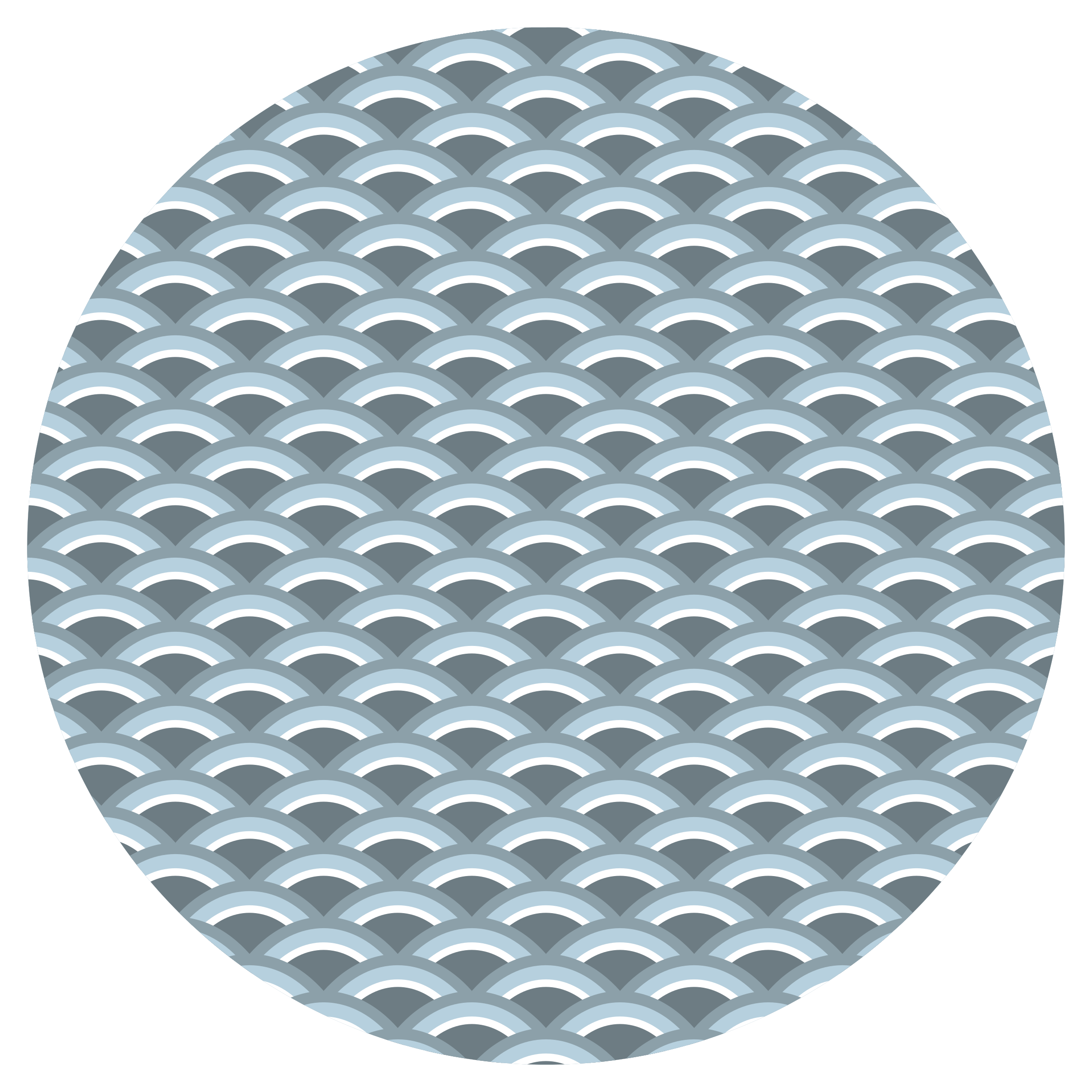 Geometric rug with wave pattern - TenStickers