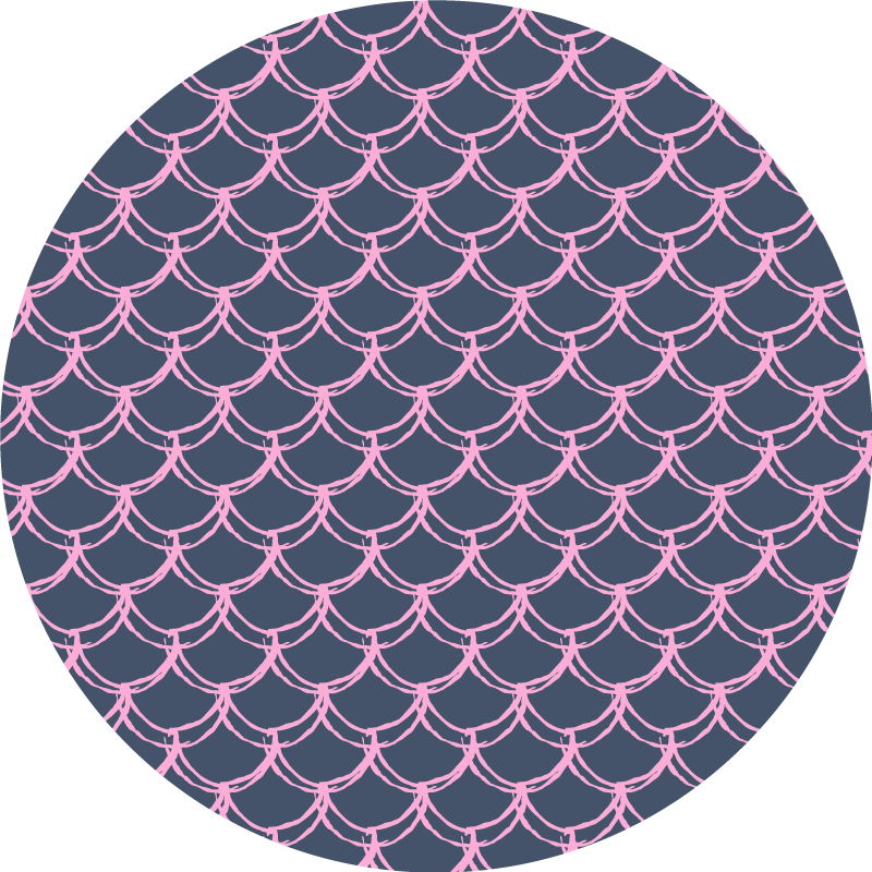 Bathroom mat with scallop shell pattern - TenStickers