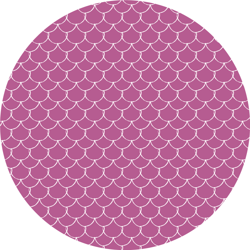 Pink scallop pattern texture rug - TenStickers