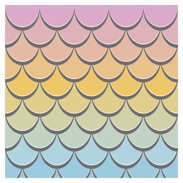 Pastel fish scales texture rug - TenStickers
