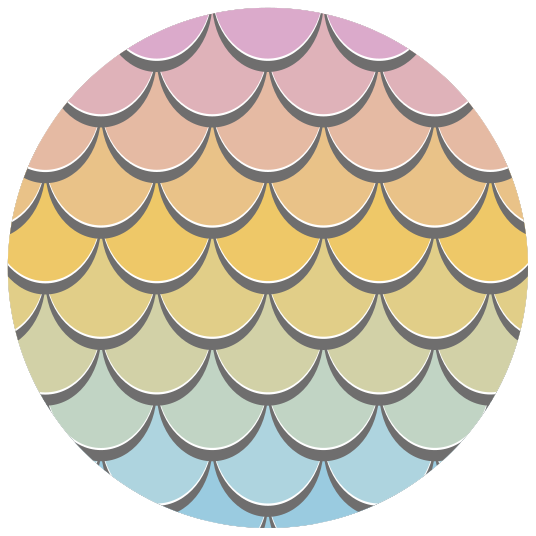 Colorful fish scales texture rug - TenStickers