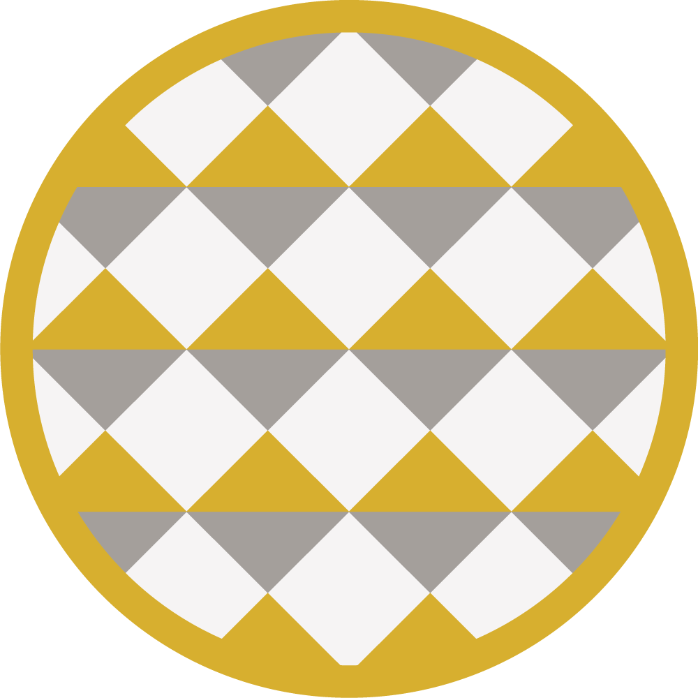 Diamond Pattern Circle geometric rug - TenStickers