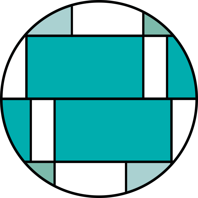 Modern rug with geometric turquoise design - TenStickers